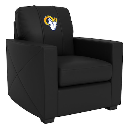 Dreamseat Silver Club Chair with Los Angeles Rams Secondary Logo XZ7759002CHCDBK-PSNFL20081